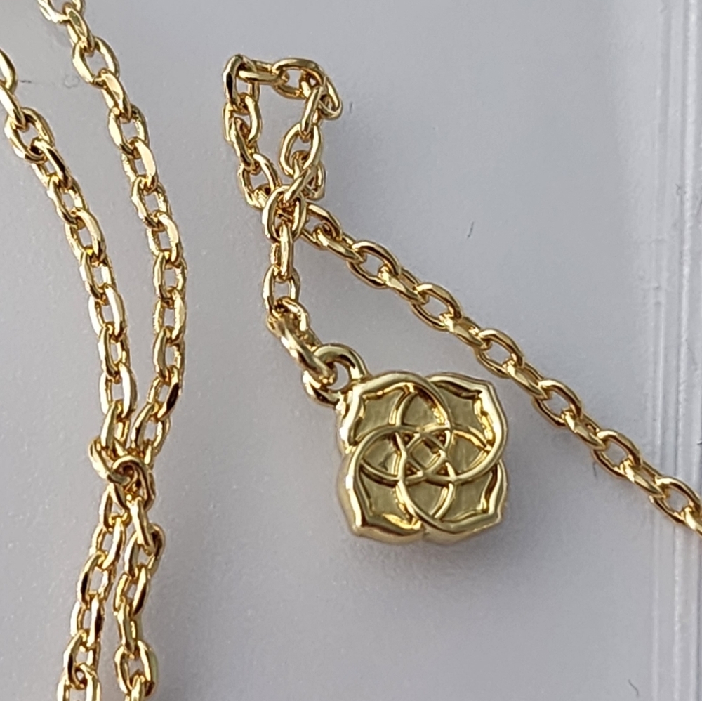 Gold "Greyson Sunburst"  Necklace with Dazzling Fixed Pendant NEW! Kendra Scott - Picture 5 of 8